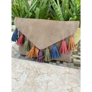 BAM forever clutch |convertible crossbody | multi colored tassels